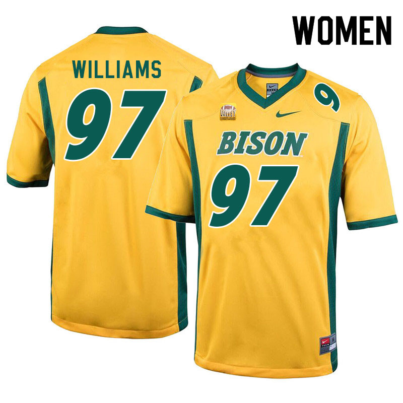 Women #97 Gannon Williams North Dakota State Bison College Football Jerseys Sale-Yellow - Click Image to Close